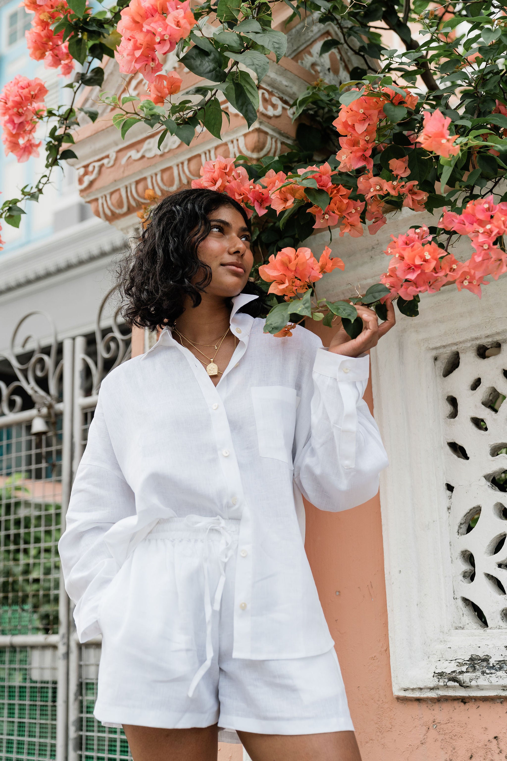 Linen Shorts Simply White